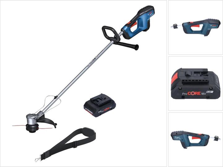 Produktbild Bosch Professional Bosch GRT 18V-33 Professional Akku Rasentrimmer 18 V 330 mm Brushless + 1x ProCORE Akku 4,0 Ah - oh