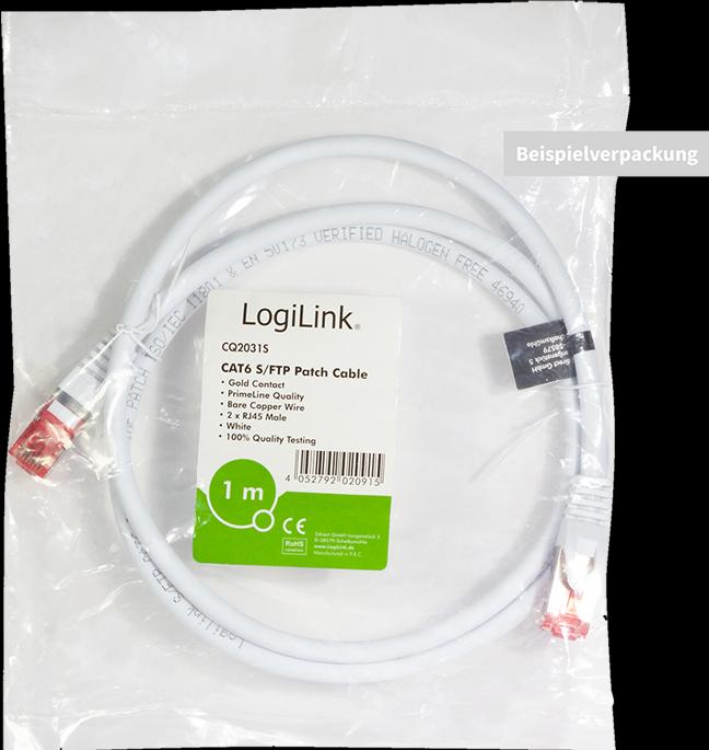 Produktbild LogiLink Netzwerkkabel (S/FTP, CAT6, 0.25 m)