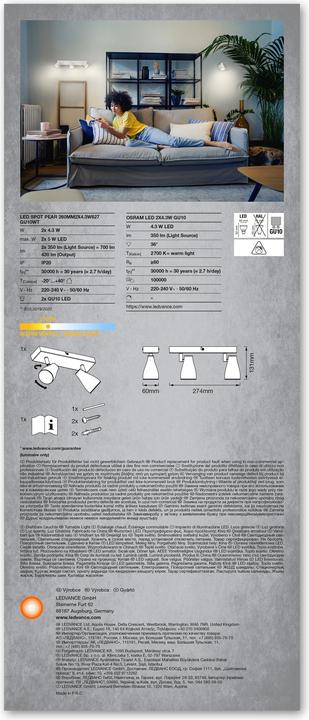 Actual product image Ledvance LED Spot Pear White (420 lm, GU10)