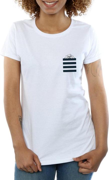 Immagine prodotto Looney Tunes Taz Stripes Faux Pocket Maglietta Donna (M)