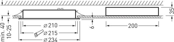 Immagine prodotto Trilux Apparecchio da incasso CDP "ottica prismatica fine" incl. LM LED EVG Inplana C07 CDP19 1000-840 (1100 lm)