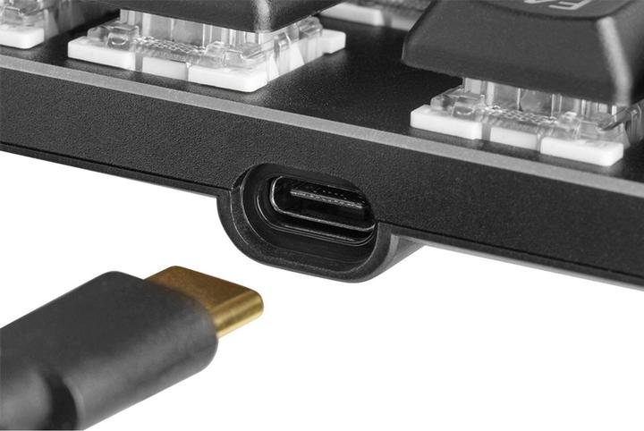 Actual product image Deltaco DK430 TKL Mechanical Keyboard Low Profile Keys (DE, Cable)