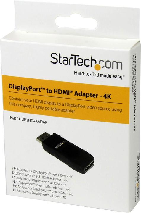 Produktbild StarTech DisplayPort to HDMI - 4K (HDMI, 6.40 cm)