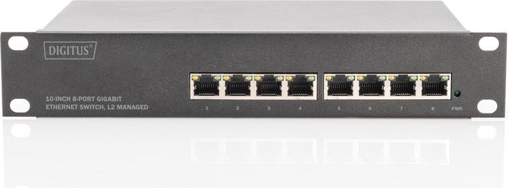Produktbild Digitus 10 Zoll 8-Port Gigabit Ethernet Switch, L2+ Managed (8 Ports)