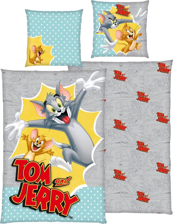 Actual product image Herding Reversible children's bed linen "Tom and Jerry"