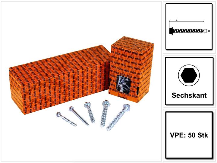 BRW Wall screw MMS-PLUS pack of 50 (50 Screws per piece)