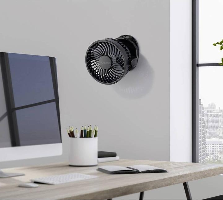 Produktbild Sygonix Akku-Ventilator 4 W Schwarz (55 dB)