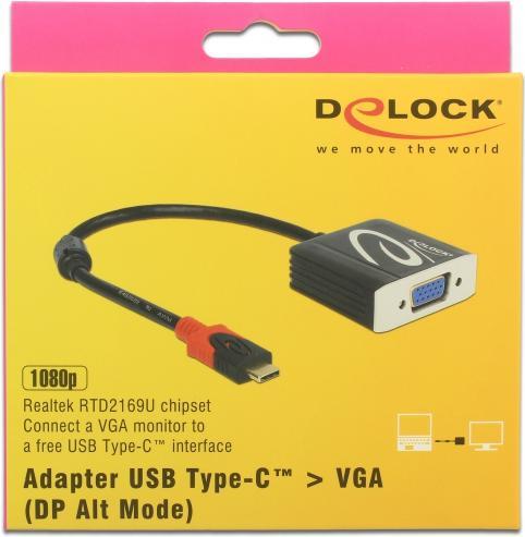 Produktbild Delock Monitoradapter USB Typ-C zu VGA (VGA, 20 cm)