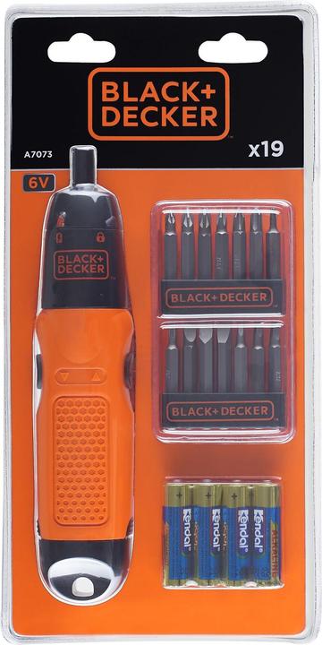 Actual product image Black & Decker Battery screwdriver set (Rechargeable battery operated)