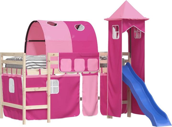 Immagine prodotto VidaXL Tende per letto a soppalco con tunnel e torre Rosa, colore