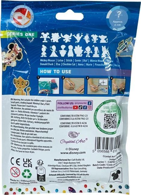 Produktbild Craft Buddy Crystal Art Pin Badge Blind Bag einzeln
