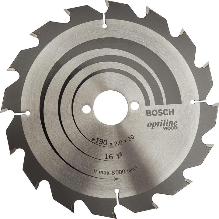 Bosch Professional Zubehör PRO Wood circular saw blade, 190 x 2 x 30 mm