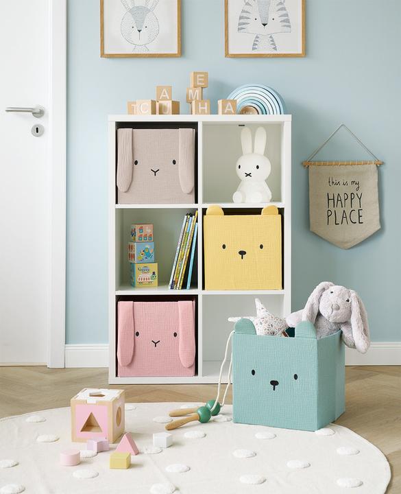 Produktbild Zeller Present Aufbewahrungsbox Hase Musselin 28x28x28 cm (28 x 28 x 28 cm, 21.95 l)
