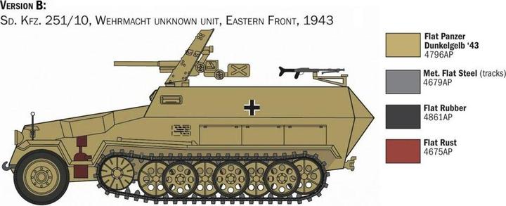 Produktbild 1:72 Deu. Sd. Kfz. 251/10 Halbkette