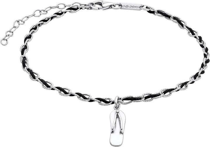 Actual product image Julie Julsen Black Shoe Anklet (Silver, 1.20 cm)