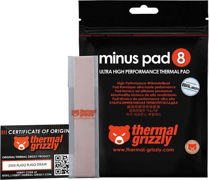 Produktbild Thermal Grizzly Minus Pad 8 - 120 x 20 x 1,5 mm, 2 Stück (1.50 mm)