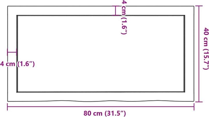 Actual product image VidaXL Emerald (80 x 4 x 40 cm)