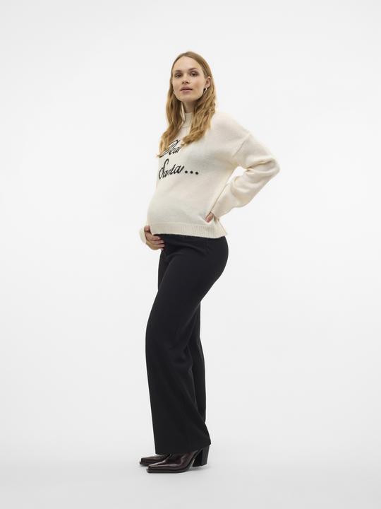 Produktbild Mamalicious Normal geschnitten Hoch geschlossen Gerippte Ärmelbündchen Raglan-Ärmel Tragetasche Strickpullover (M)