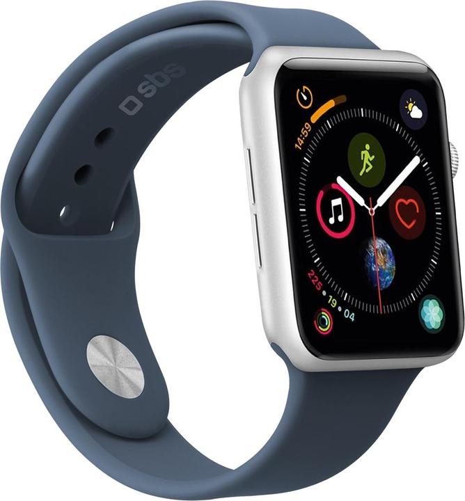 Immagine prodotto SBS Cinturino taglia S/M per Apple Watch Series 3/4/5/6/7/SE 44mm blu (44 mm, Silicone)
