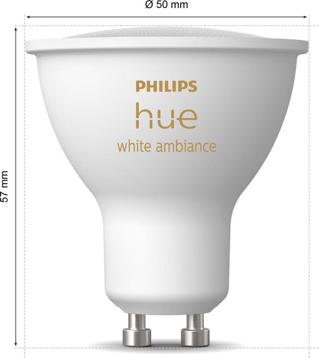 Actual product image Philips Hue White Ambiance (GU10, 4.20 W, 350 lm, 3 x, E)