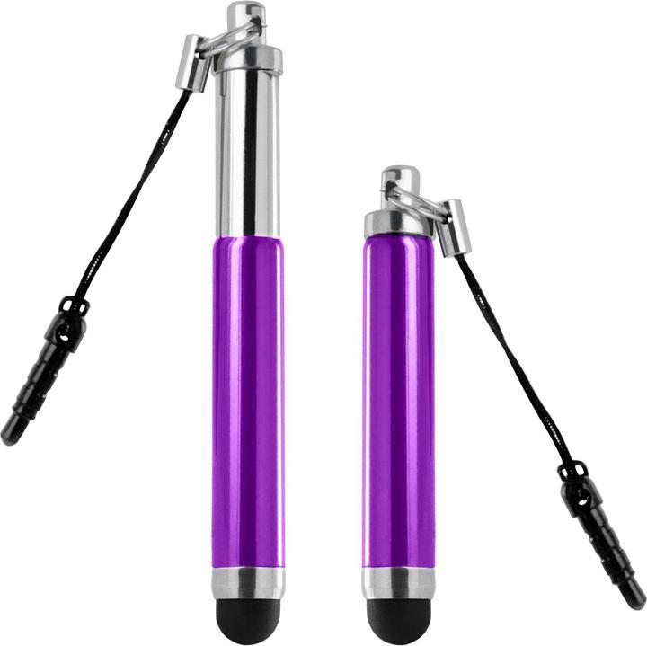 Produktbild Avizar Universal violetter ausziehbarer Touchscreen Eingabestift – 3.5mm Klinkenstecker