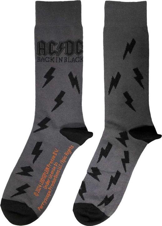 Produktbild AC/DC Back In Black Bolts Socken (39.5 - 45.5)