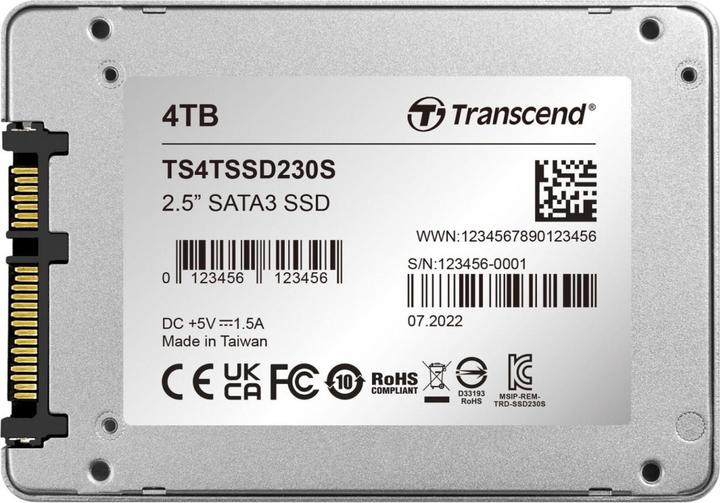 Image du produit Transcend SSD230S (4000 Go, 2.5")