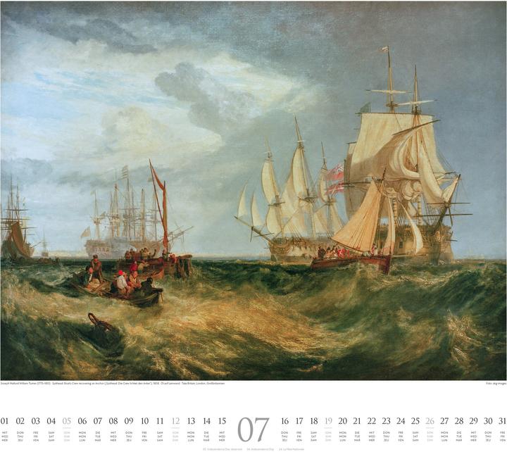 Produktbild William Turner Kalender 2026 (54 x 48 cm, Harter Einband, Französisch, Deutsch, Englisch)