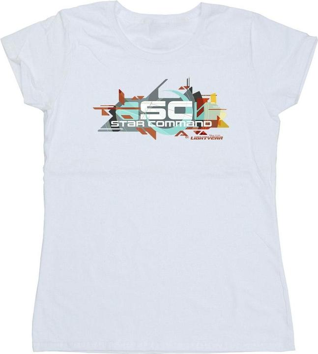 Actual product image Disney Womens/Ladies Lightyear Star Command Graphic Title Cotton T-Shirt (XXL)