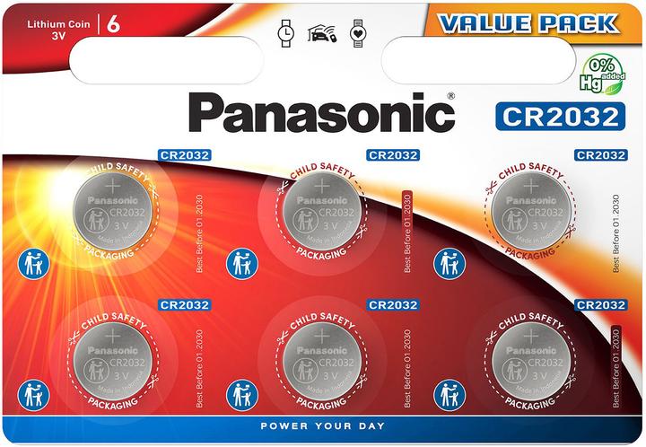Image du produit Panasonic Lithium Power CR2032 (6 pcs, CR2032, 220 mAh)