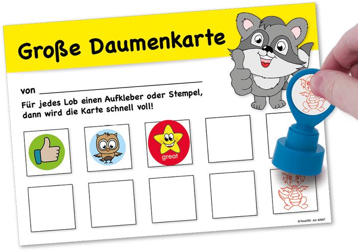 Produktbild TimeTEX TIME TEX Grosse Daumenkarte 62957 10 Feldern 25 Stück