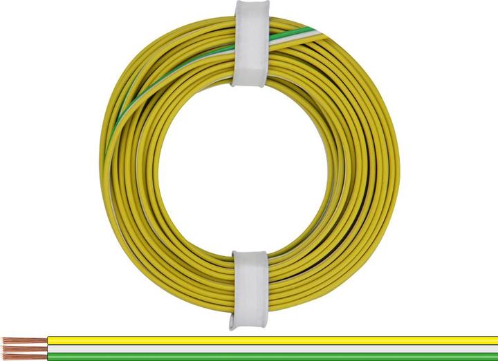 Produktbild Donau Elektronik 325-354 Litze 3 x 0.25 mm² Gelb, Weiss, Grün 5 m (5 m)