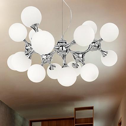 Produktbild Ideal lux NODI Pendelleuchte E14 15-fach ⌀1050mm dimmbar Weiss 082073 (E14)