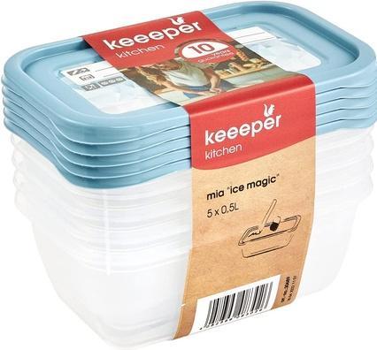 Actual product image keeeper Mia "Magic Ice" freezer jar set, 5x 0.5 litres (0.50 l)