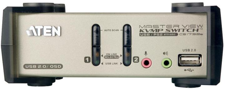Immagine prodotto Aten CS1732B, switch KVM a 2 porte con hub USB