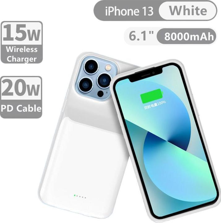 Immagine prodotto PhoneLook Cover 15W wireless Power Batteria esterna di ricarica Cover Fast Charge 8000mAh (Apple iPhone 13 Pro Max)