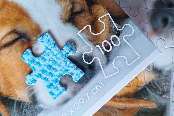 Image du produit Selecta Spielzeug Puzzle Gentil chaton et chien endormi, 100 pièces. (100 pièces)