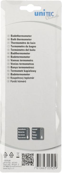 Produktbild Unitec Badethermometer