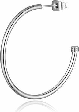 Produktbild Sagapo S'AgapÃµ - Single steel round earrings Happy Ears SHEA16 - Diameter: 3.7 cm