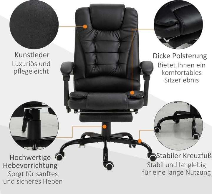 Produktbild Vinsetto Chefsessel Massage höhenverstellbar