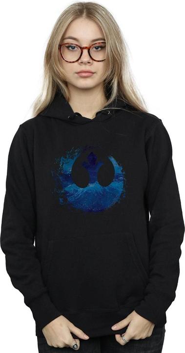 Actual product image Star Wars Womens/Ladies The Rise Of Skywalker Resistance Symbol Wave Hoodie (XL)