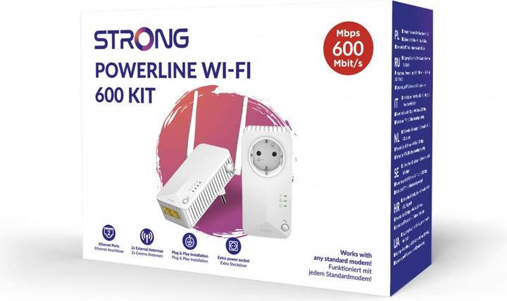 Produktbild Strong Powerline Wi-Fi 600 Kit EU V2 2er-Pack (600 Mbit/s)