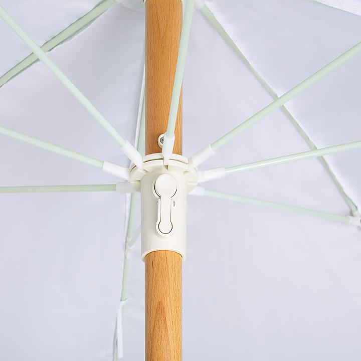 Immagine prodotto Beliani Ombrellone ⌀ 150 cm bianco con mantovana MONDELLO (1.50 m)