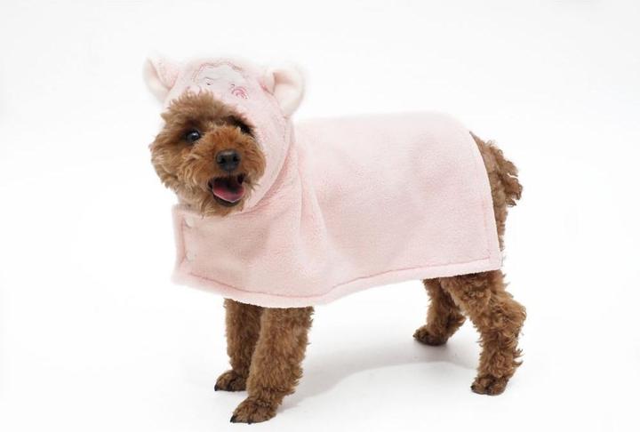 Actual product image Peppy buddies Bathrobe Sheep L, Pink, Size 55 cm - (697271866749) (L, Dog bathrobe)
