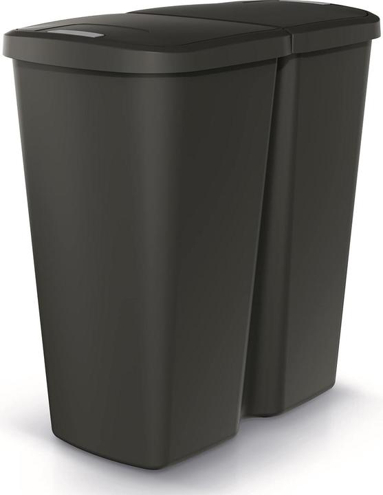 Actual product image Hrb Mülleimer mit 2 Fächern (2x 25L) für Mülltrennung (50 l)