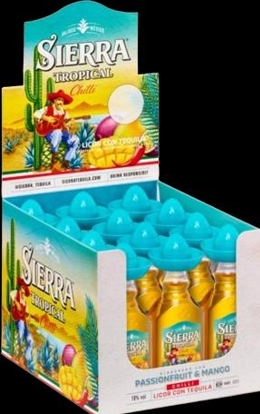 Actual product image Sierra Tequila TROPICAL Liqueur MINIATURE Box / (12 x 5 cl)