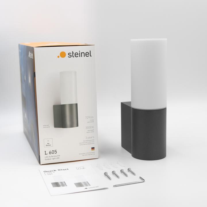 Produktbild Steinel LED Aussenleuchte L 605 M Alu (729 lm, IP44)
