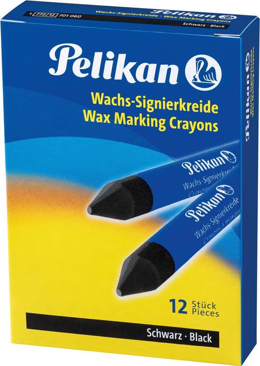 Pelikan Wachs-Signierkreiden 772/12 (Black, Schwarz, 12 x)