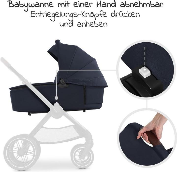 Produktbild Hauck Kombikinderwagen Kombi-Kinderwagen Walk N Care Set inkl. Babywanne