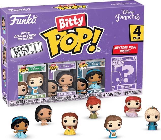Actual product image Funko Disney Princesses pack 4 figurines Bitty POP! Vinyl Belle 2,5 cm